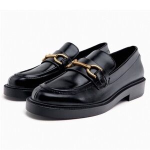 Zara black loafers